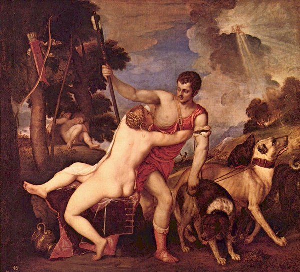 Venus and Adonis - Titian (1554)