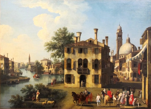 View of the Brenta, near Dolo - Giambattista Cimaroli (late 18th century)