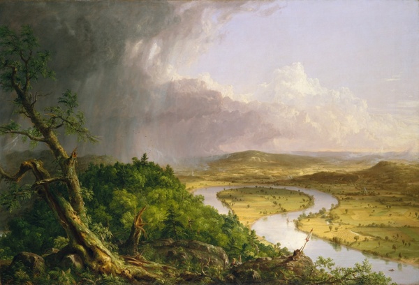 The Oxbow (View from Mount Holyoke, Northampton, Massachusetts, after a Thunderstorm) - Thomas Cole (1836)