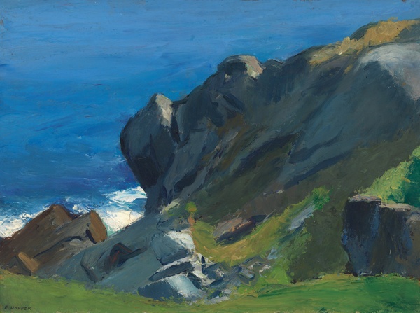 Rocky Shore and Sea - Edward Hopper (1916)