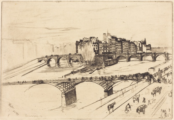 Isle de la Cité, Paris - James McNeill Whistler (1859)