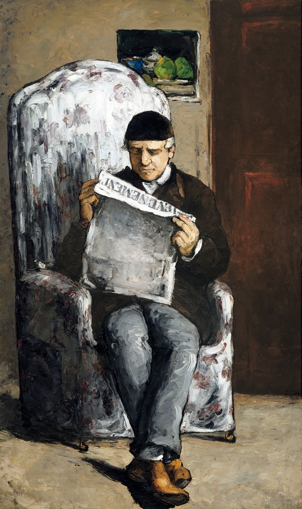 The Artist's Father, Reading "L'Événement" - Paul Cézanne (1866)