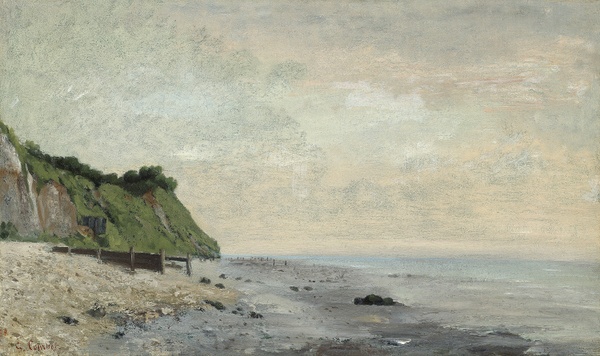 Cliffs Sea Coast: Small Beach - Gustave Courbet (c. 1865–1870)