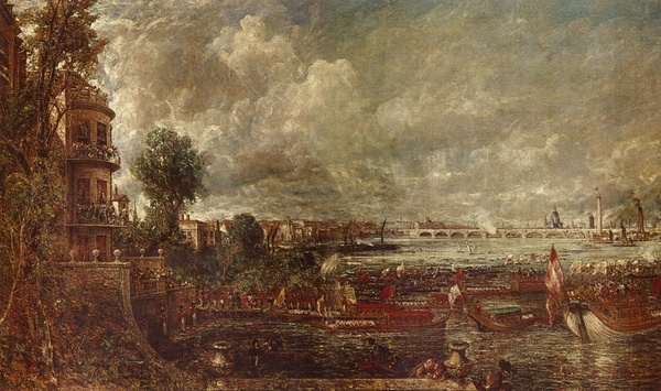 The Opening of Waterloo Bridge (Whitehall Stairs, June 18th, 1817) - John Constable (1832)