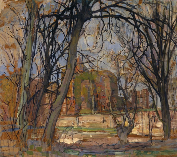 Spring Sun (Lentezon): Castle Ruin: Brederode - Piet Mondrian (c. 1909–1910)