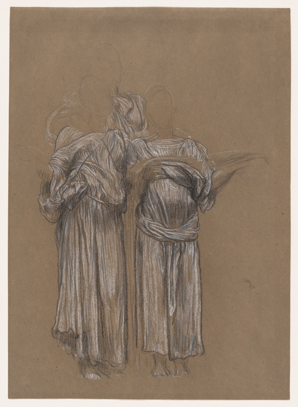 Study of Three Standing Draped Female Figures for "Music" - Frederic Leighton (ca. 1883–1885)
