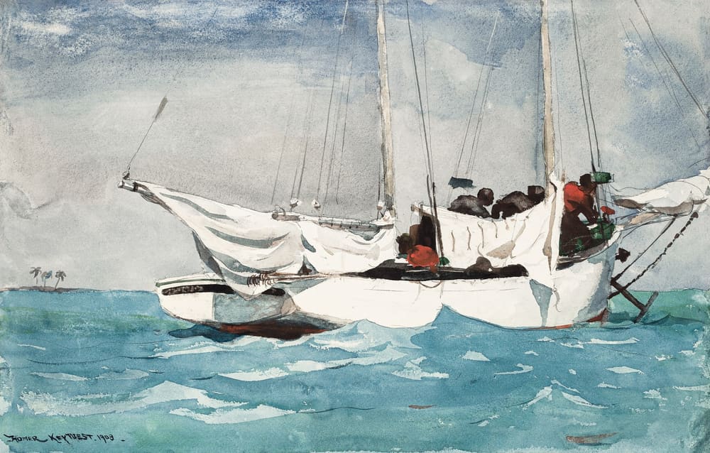 Key West, Hauling Anchor - Winslow Homer (1903)