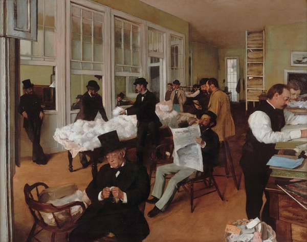 A Cotton Office in New Orleans - Edgar Degas (1873)