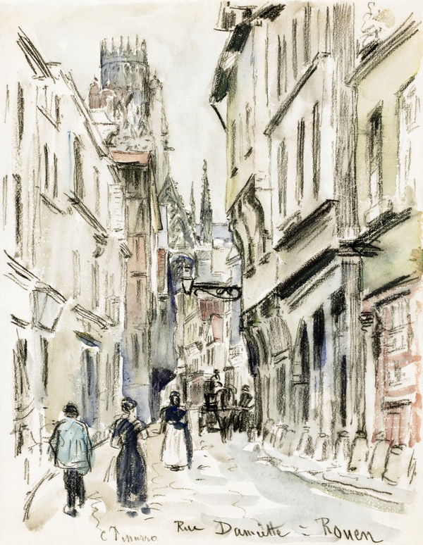 Rue Damiette, Rouen - Camille Pissarro (ca. 1884)