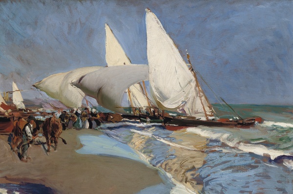 La playa de Valencia (The Beach at Valencia) - Joaquín Sorolla (1908)
