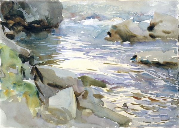 Stream and Rocks - John Singer Sargent (ca. 1901–1908)