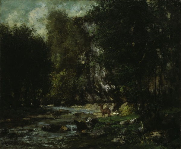 The Brook of Les Puits-Noir - Gustave Courbet (c. 1855)