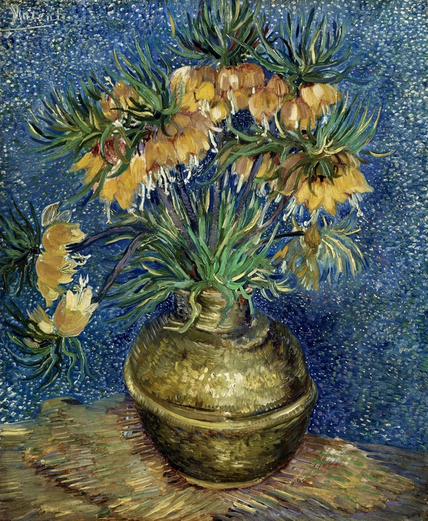 Imperial Fritillaries in a Copper Vase - Vincent van Gogh (1887)