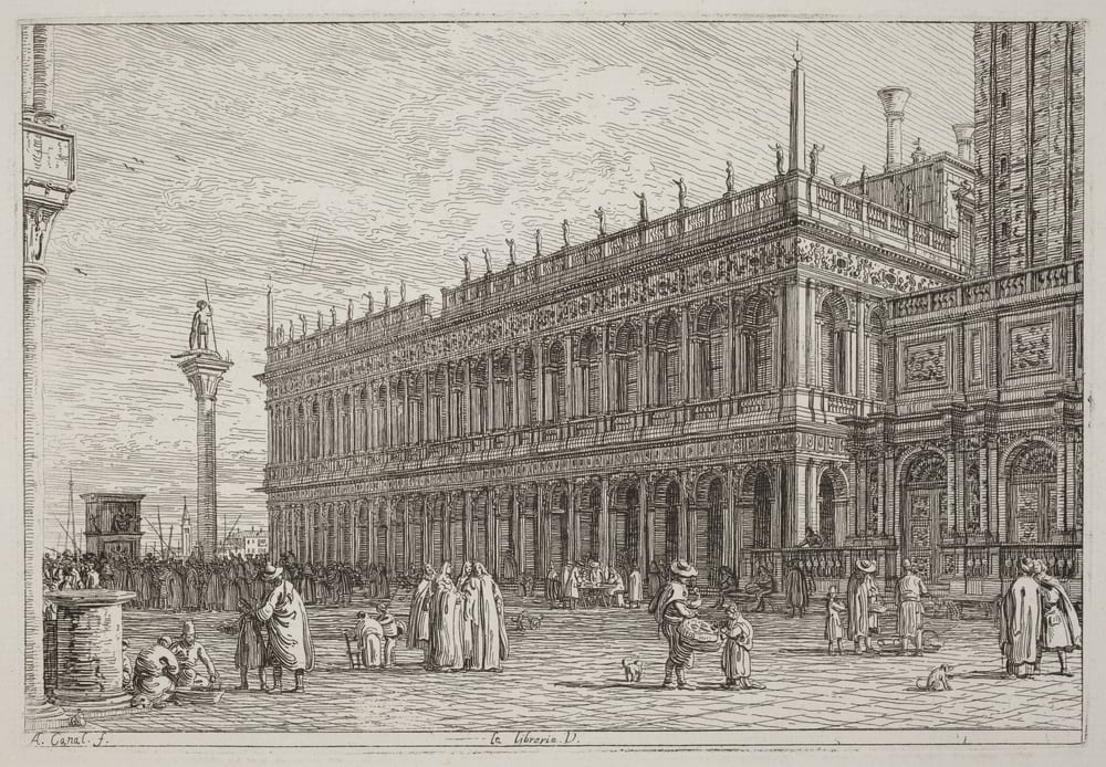 La libreria. V. - Canaletto (Giovanni Antonio Canal) (c. 1740–1742)