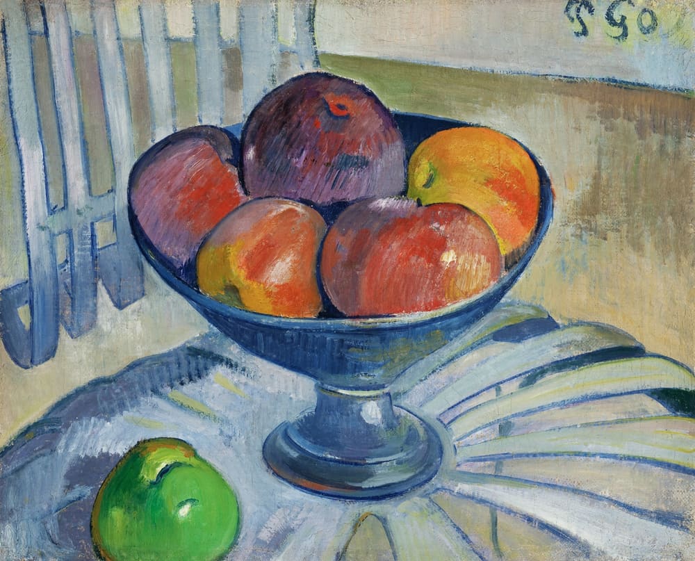 Fruit Dish on a Garden Chair - Paul Gauguin (c. 1890)