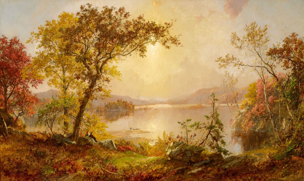 Greenwood Lake, Autumn on the Hudson - Jasper Francis Cropsey (1875)