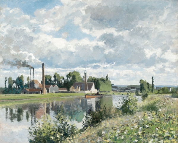 The River Oise near Pontoise - Camille Pissarro (1873)