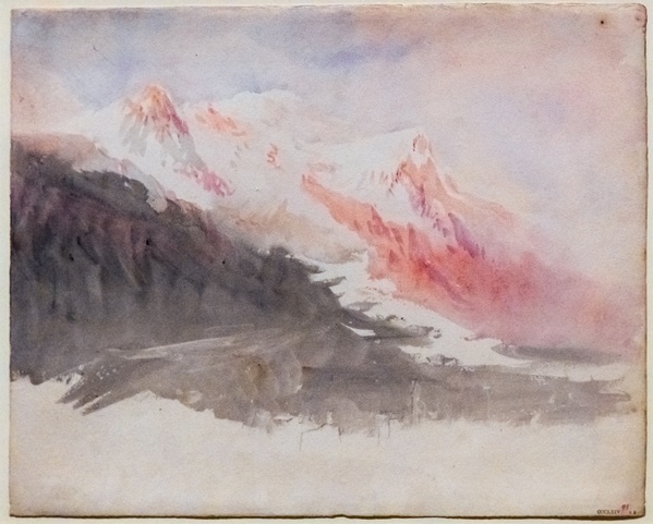 Mont Blanc and the Glacier des Bossons from above Chamonix, Dawn - J.M.W. Turner (1836)
