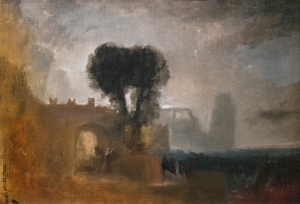 Archway with Trees by the Sea; Sketch for 'The Parting of Hero and Leander' - J.M.W. Turner (c. 1827-1828)