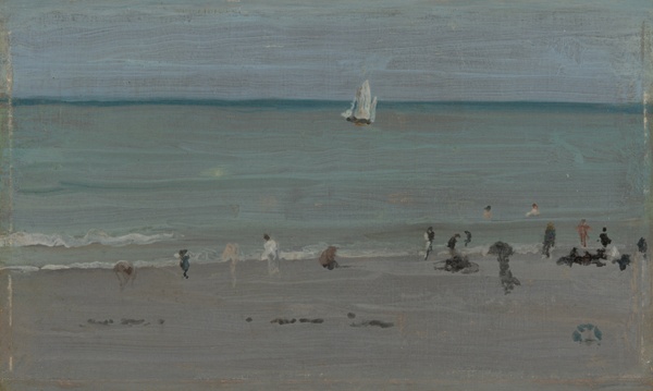 Coast Scene, Bathers - James McNeill Whistler (1884–1885)