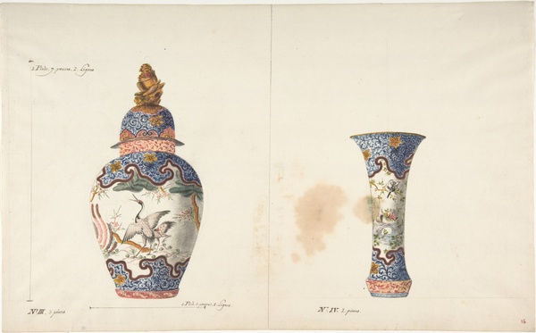 Design for Two Vases - Anonymous, French (ca. 1770–1785)