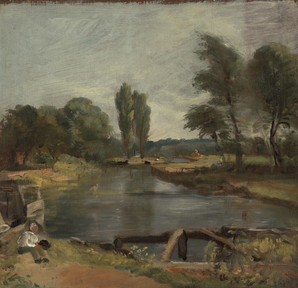 Flatford Lock - John Constable (c. 1810–1812)