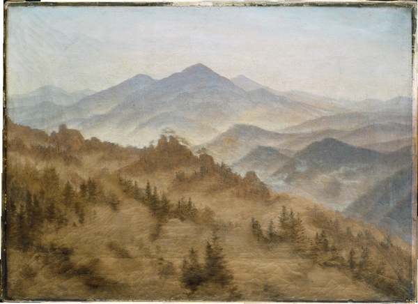 Mountains in the Rising Fog - Caspar David Friedrich (ca. 1835)