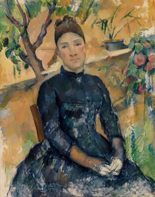 Madame Cézanne (Hortense Fiquet, 1850–1922) in the Conservatory - Paul Cézanne (1891)