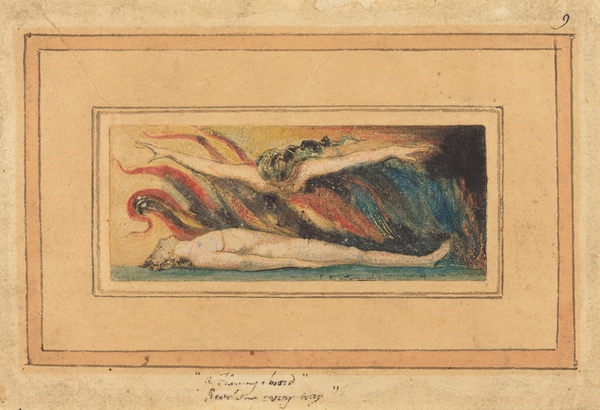 The Soul Hovering Over the Body [from Marriage of Heaven and Hell, plate 14] - William Blake (1796)