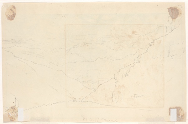 Mountain Landscape [verso] - Thomas Cole (c. 1828)