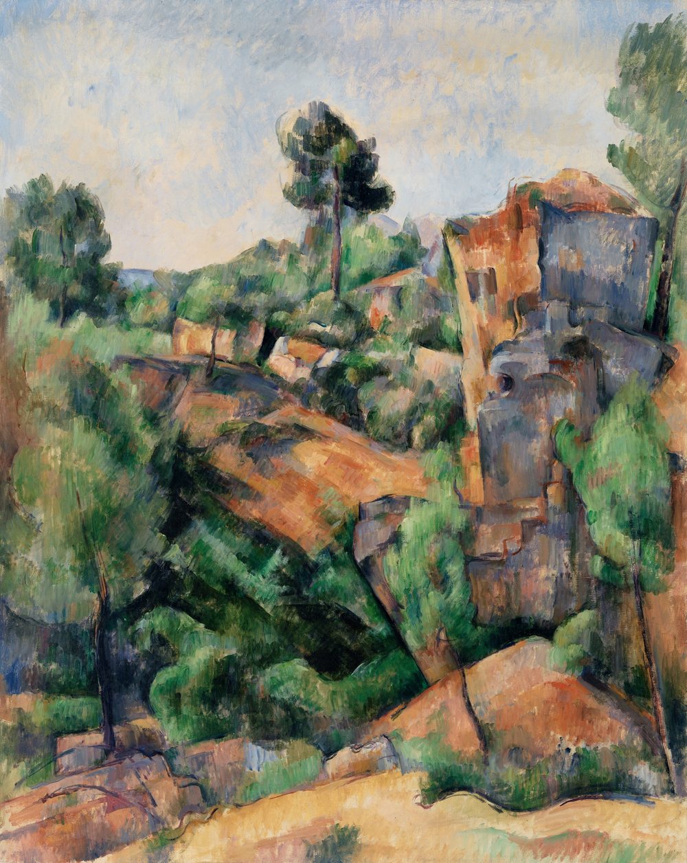 Bibémus Quarry (Carrière de Bibémus) - Paul Cézanne (c. 1895)