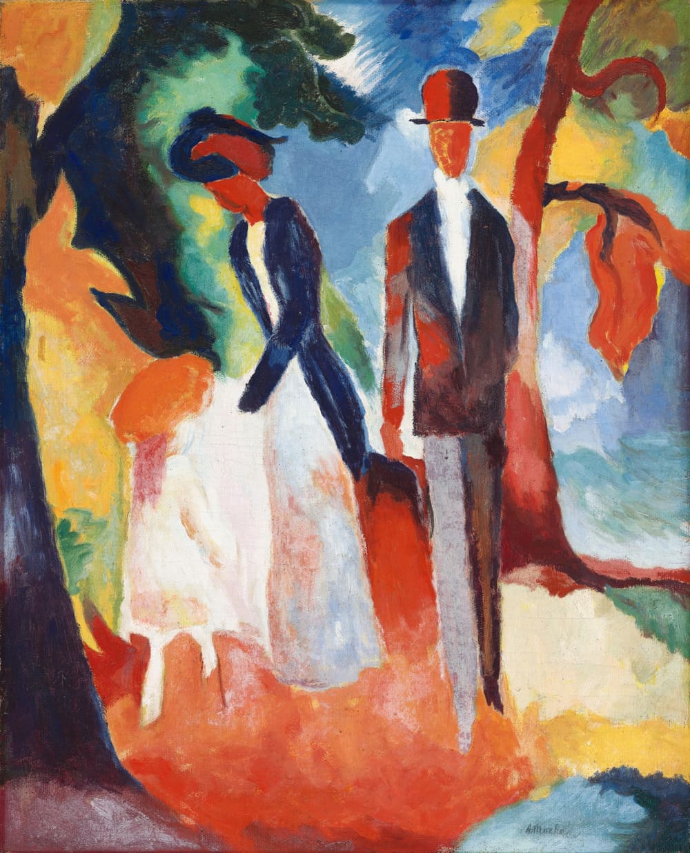 People by the Blue Lake - August Macke (1913)