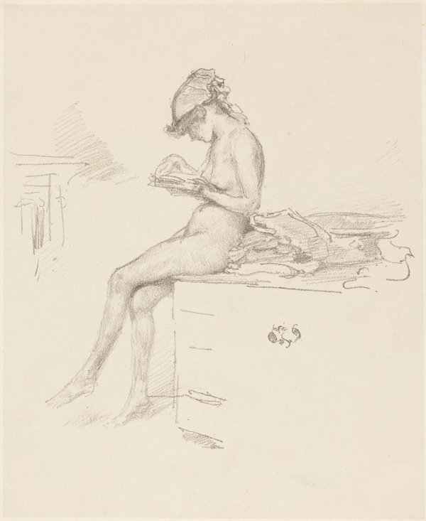 The Little Nude Model, Reading - James McNeill Whistler (1889/1890)
