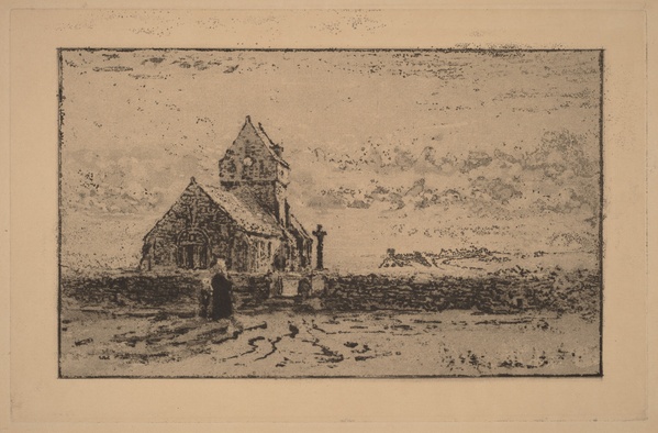 L'Église de Jobourg - Félix-Hilaire Buhot (1887)