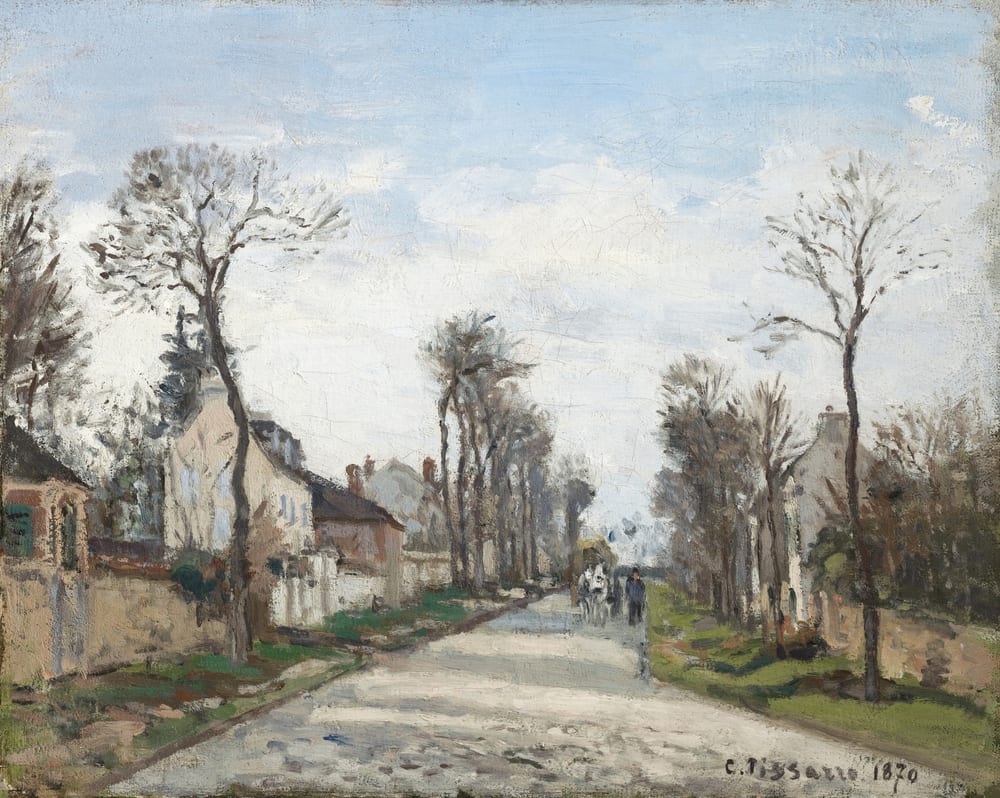 Route de Versailles, Louveciennes - Camille Pissarro (1870)
