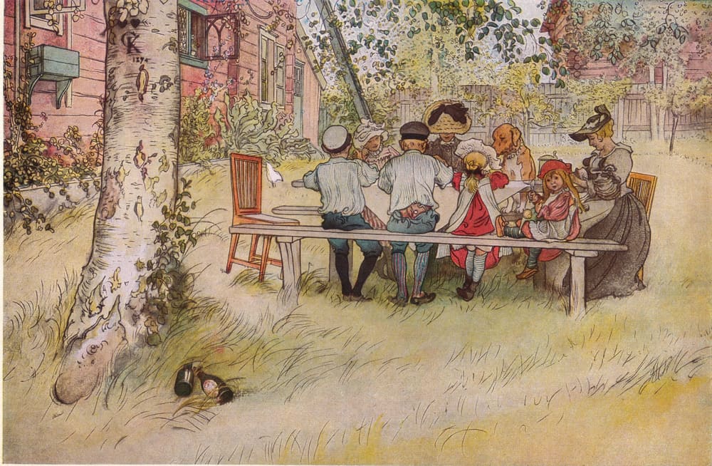 Breakfast under the Big Birch - Carl Larsson (1896)