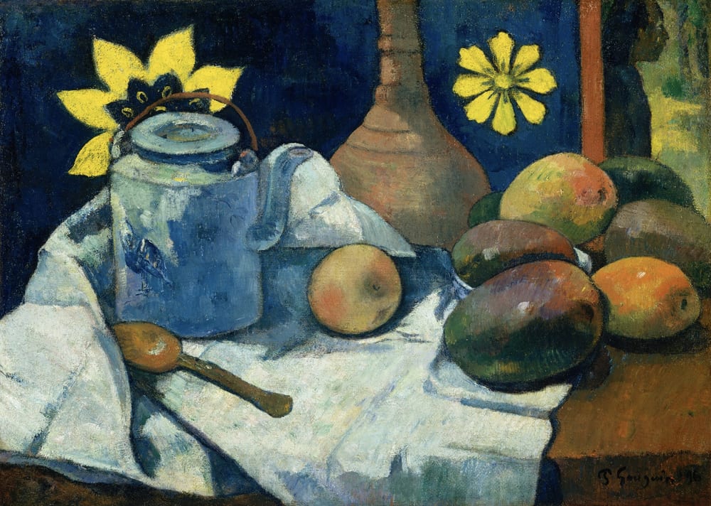 Still Life with Teapot and Fruit - Paul Gauguin (1896)