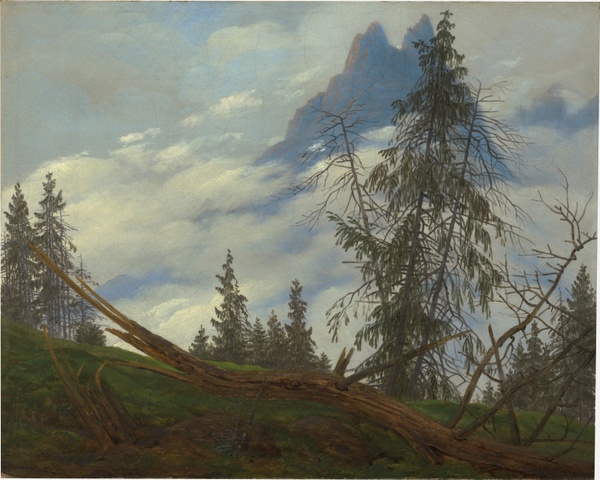 Mountain Peak with Drifting Clouds - Caspar David Friedrich (1835)