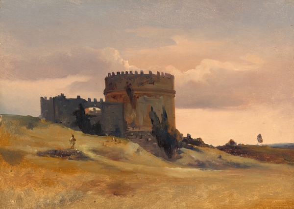 The Tomb of Caecilia Metella - Léon-François-Antoine Fleury (c. 1830)