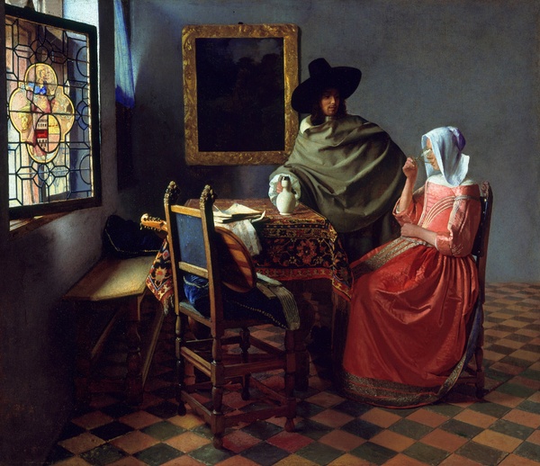The Glass of Wine - Johannes Vermeer (c. 1658–1660)