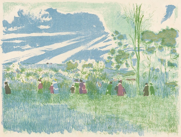 Across Country (A travers champs) - Édouard Vuillard (1897/1898, published 1899)