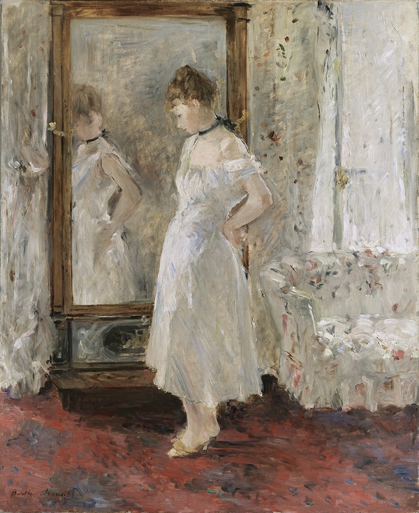 El espejo psiqué (The Psyche Mirror) - Berthe Morisot (1876)