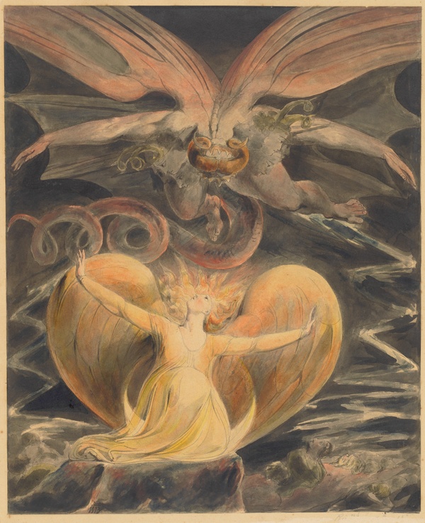 The Great Red Dragon and the Woman Clothed with the Sun - William Blake (c. 1805)