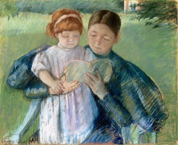 Nurse Reading to a Little Girl - Mary Cassatt (1895)