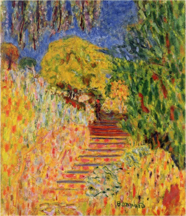 Stairs with Mimosa - Pierre Bonnard (ca. 1946)