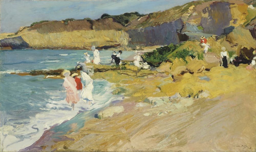 Rocks at the Lighthouse, Biarritz - Joaquín Sorolla (1906)