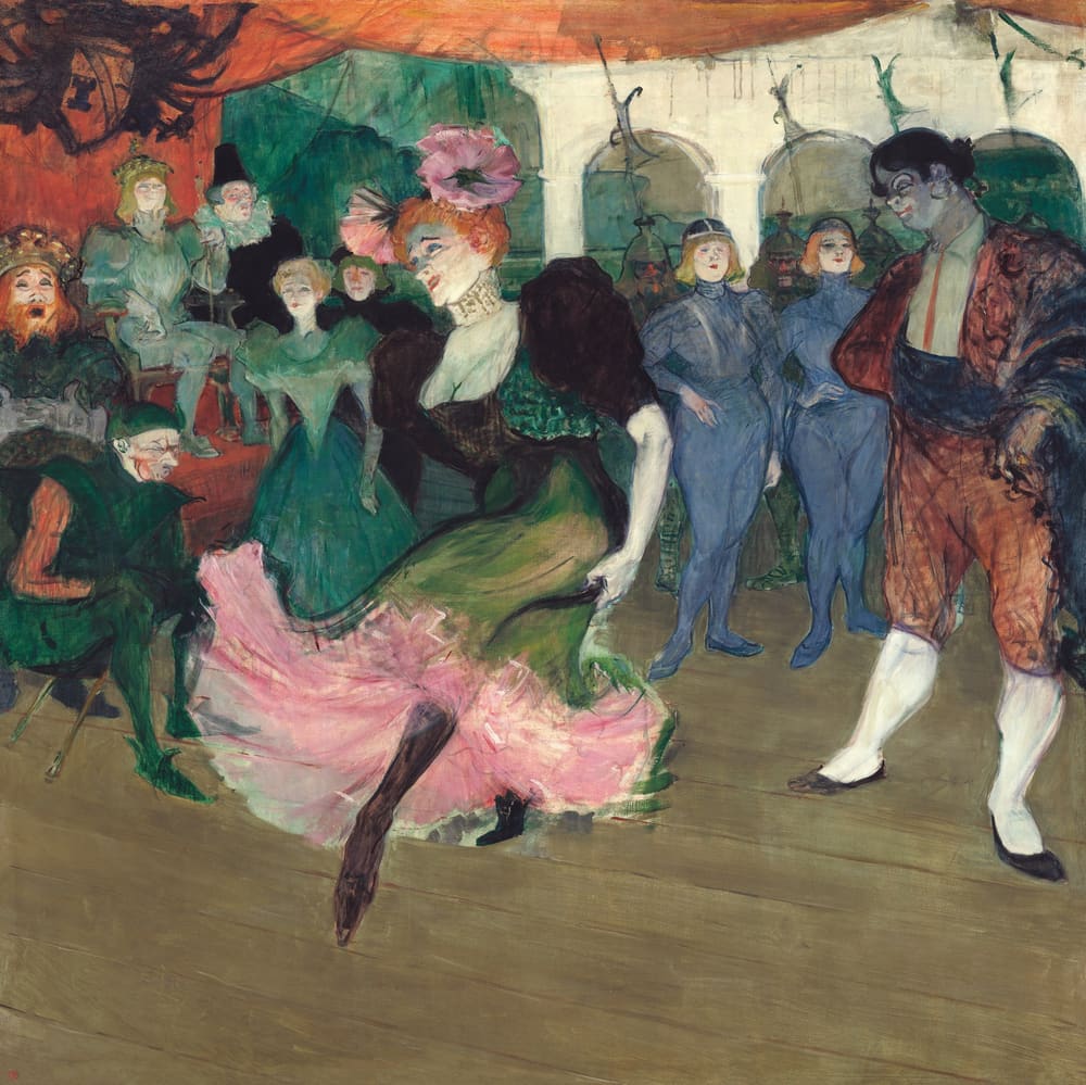 Marcelle Lender Dancing the Bolero in "Chilpéric" - Henri de Toulouse-Lautrec (1895–1896)