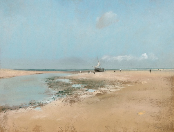 Beach at Low Tide (Mouth of the River) - Edgar Degas (1869)