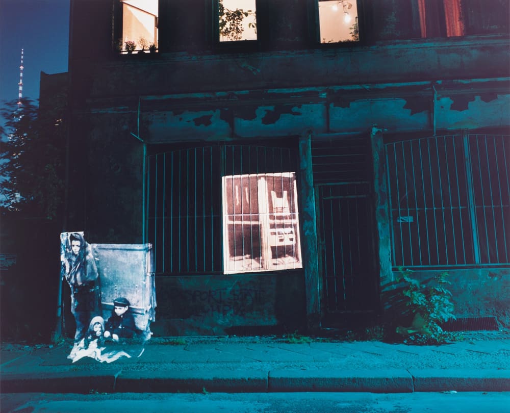 Mulackstrasse 32: Slide Projections of Former Jewish Residents and Hebrew Reading Room, 1932, Berlin - Shimon Attie (1993)