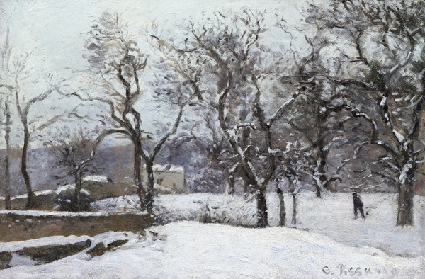 Snow at Louveciennes - Camille Pissarro (ca. 1870)